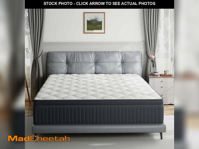 Lot 74-13775964 - Babo Care 12 Inch Queen Mattress, Euro Top Hybrid Mattress, Medium Feel, Pocket Coils, Motion Isolat...