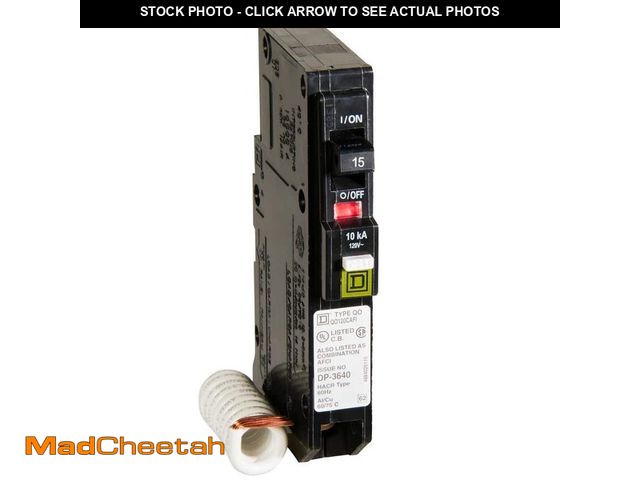Lot 74-12692666 - Square D QO 15 Amp Single-Pole Combination Arc Fault Circuit Breaker(QO115CAFIC) - UNUSED