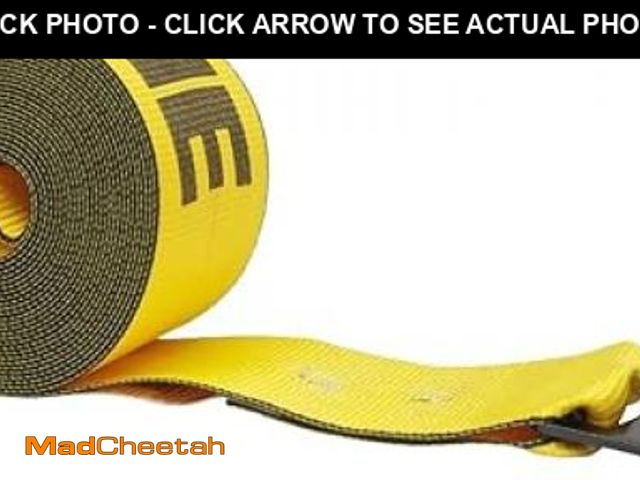 Lot 74-12231174 - Mytee Products Kinedyne Winch Straps 4" x 30' Gold Heavy Duty Tie Down w/Flat Hooks WLL# 5400 lbs | ...