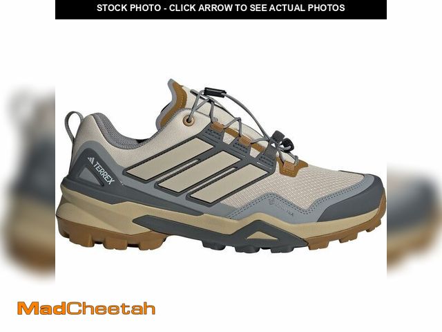 Lot 74-13711759 - Adidas, Mens Terrex Skychaser Gore-TEX Hiking Shoes Wonder Beige/Wonder Beige/Grey 9.5 Medium - USED