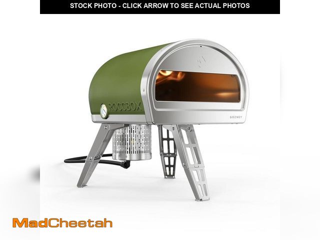 Lot 74-12773551 - GOZNEY Roccbox Propane Outdoor Portable Pizza Oven 12 in. Olive - USED