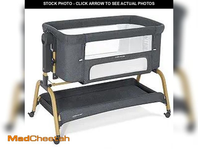 Lot 74-12167845 - Baby Bassinet, Cozy Up 2-in-1 Bedside Sleeper &amp; Bassinet, Grey - UNUSED
