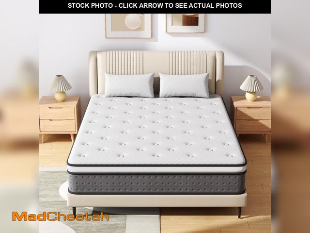 Lot 74-12240543 - Queen Mattress, Gusoul 12 inch Queen Hybrid Mattress in a Box, Memory Foam Innerspring Mattress with...