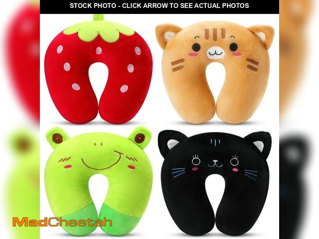Lot 74-14336860 - Maitys 4 Pcs Travel Pillow for Kids Cute Animal Neck Head Chin Support Pillow Soft U Shaped Kids Nec...
