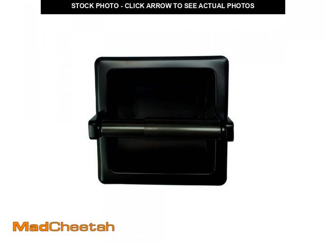 Lot 74-12463478 - ARISTA Recessed Toilet Paper Holder with Mounting Plate in Matte Black - UNUSED