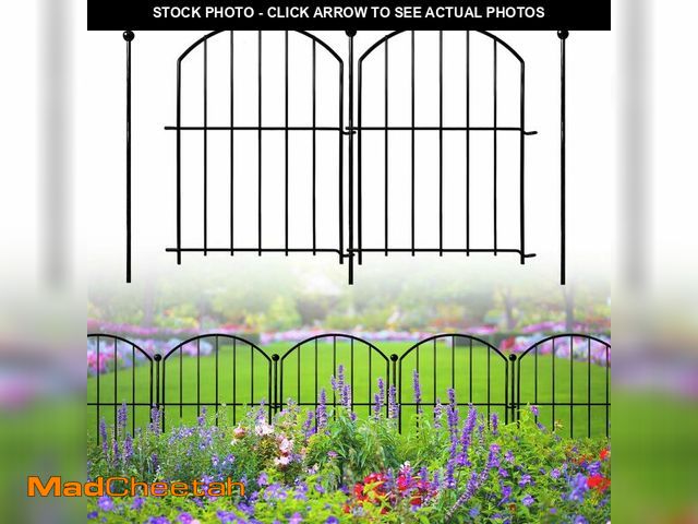 Lot 74-14146426 - Decorative Garden Fence 17in(H)x13in(W), 26 Pack Rustproof Metal No Dig Fence Animal Barrier for Dog...