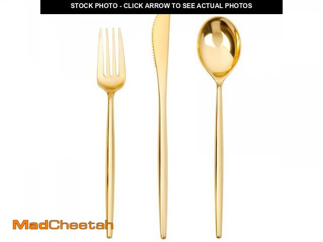 Lot 74-12121522 - SUT 150PCS Gold Plastic Silverware, Plastic Utensils,Gold Silverware Disposable,Disposable Utensils ...