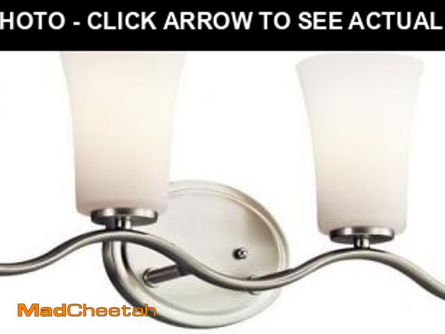 Lot 74-12053995 - Kichler Armida 32.25" 4 Light Vanity Light with Satin Etched White Glass in Brushed Nickel - UNUSED