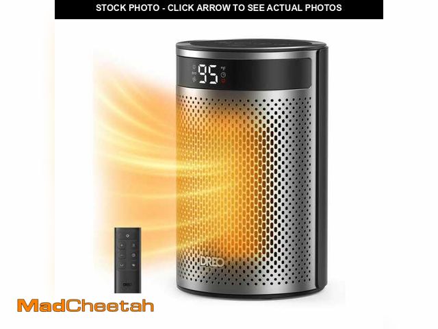 Lot 74-12857949 - DREO 1500W 9.84 in. Portable Ceramic Electric Convection Space Heater, 3-Heat Levels, Thermostat, Re...