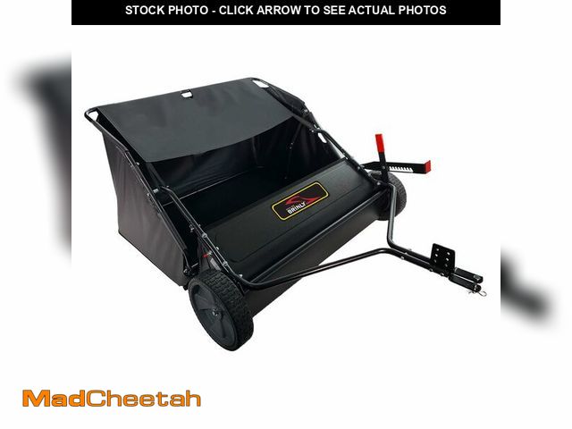 Lot 74-12630872 - Brinly 42" Tow-Behind Lawn Sweeper in Hammered Finish with High-Velocity Brushes - UNUSED