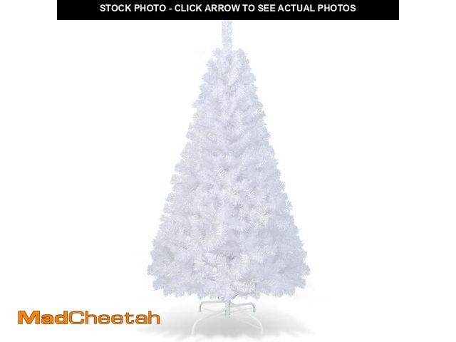 Lot 74-13042884 - Topbuy 5ft White Artificial PVC Christmas Tree Festive Winter w/Stand - USED