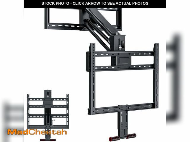 Lot 74-14587391 - Fireplace Pull Down TV Mount over Fireplace with Height Adjust for Most 43" - 80" TVs, Max VESA 600x...