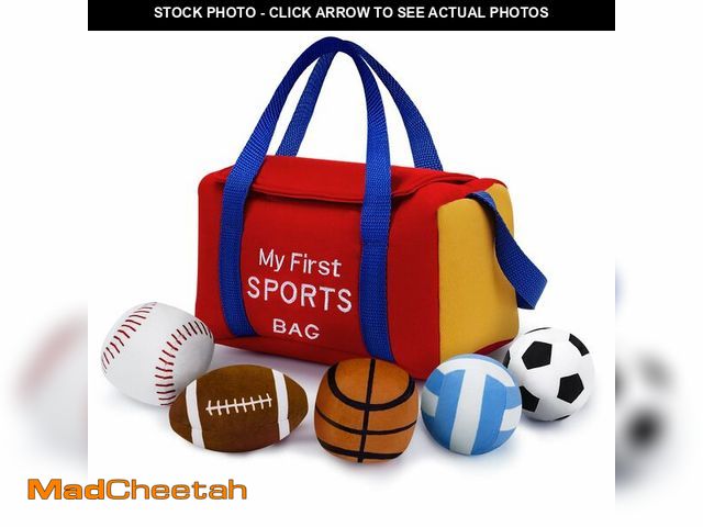 Lot 74-14209027 - GERBIT My First Sports Bag Plush, Baby Sports Toys Plushie with 5 Pcs Ball Plushy for Toddlers, Firs...
