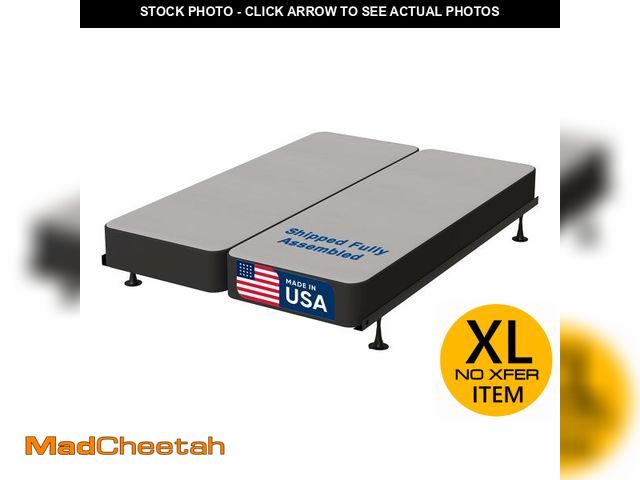 Lot 74-12786465 - Nutan, 4-Inch Sturdy Wood Box Spring for Mattress Support - Durable and Fully Assembled, Natural Woo...