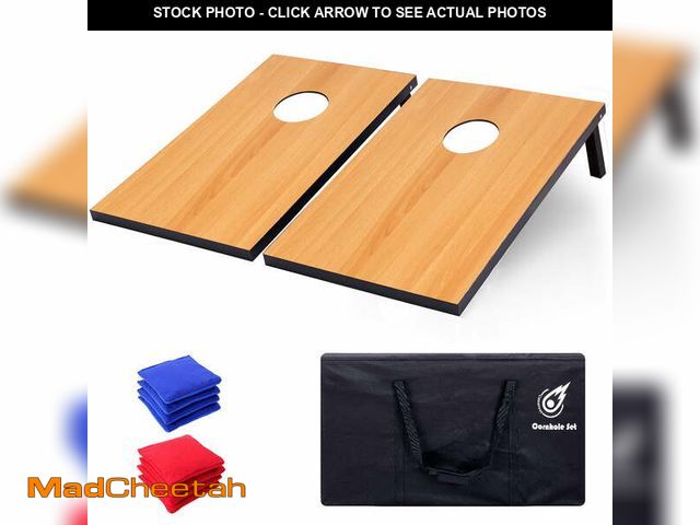 Lot 74-14438974 - Cometoss Cornhole Set 3'x2' Outdoor Game,Yard Games-Includes 2 MDF Wood Boards 35.4x23.6 Inch,8 12 O...