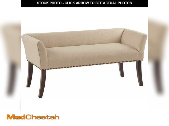 Lot 74-14610175 - Madison Park Accent Bench, Upholstered with Nailhead Trim, &amp; Padded Seat Entryway Bench Small, E...
