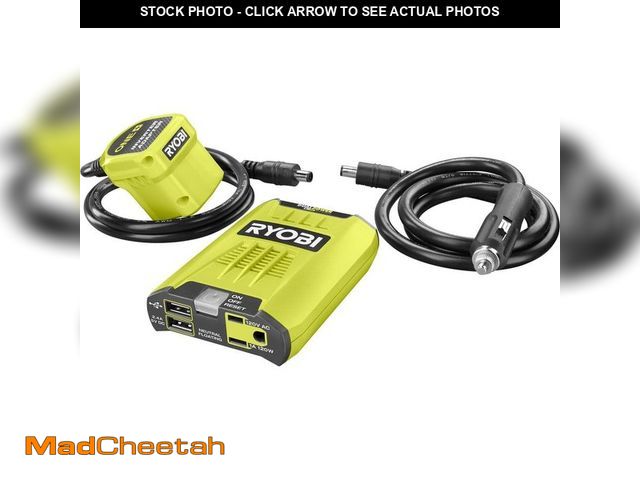 Lot 74-12558763 - RYOBI ONE+ 18V 120-Watt 12V Automotive Power Inverter with Dual USB Ports - UNUSED