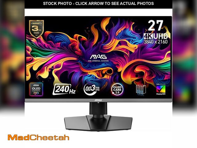 Lot 74-14591320 - msi MAG 272UP QD-OLED X24 27-Inch 4K UHD Gaming Monitor, 3840 x 2160, Quantum Dot OLED Panel, 240Hz,...