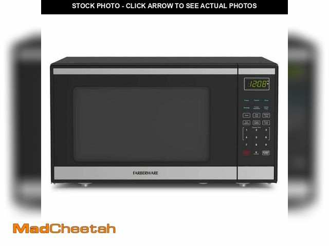 Lot 74-14256151 - Farberware 1.6 cu. ft. Countertop Microwave Oven-1100W Power, Auto Cook Settings, Defrost, and Safet...