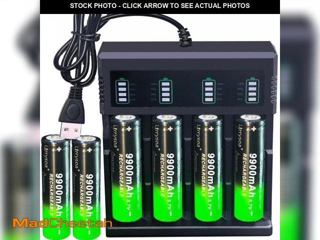 Lot 74-12212546 - 6pcs 18650 Rechargeable Battery WÃ¯Â¿ÂµiÃ¯Â¿Âµth 18650 Battery Charger,Universal Smart 18650 Charger...