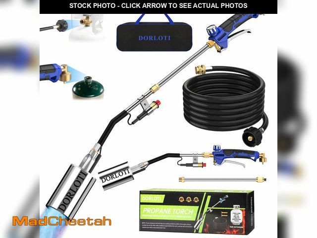 Lot 74-14271461 - Propane Torch Weed Burner Kit,High Heat Output with Long/Short Mode &amp; Storage Bag,12.5FT Hose He...