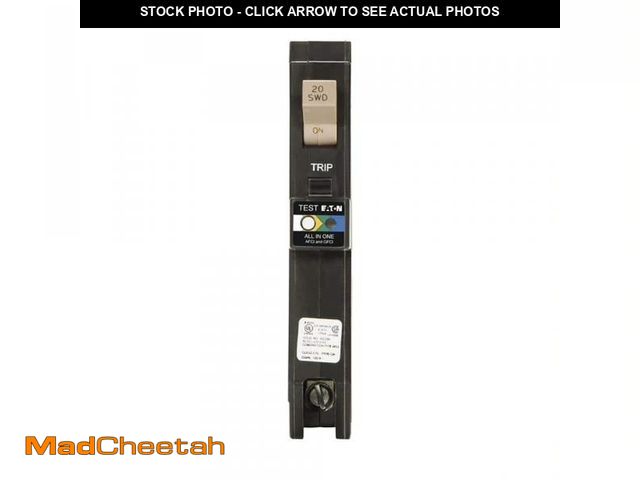 Lot 74-12148073 - Eaton CH 20 Amp All in One AF/GF Plug-On-Neutral Breaker - UNUSED