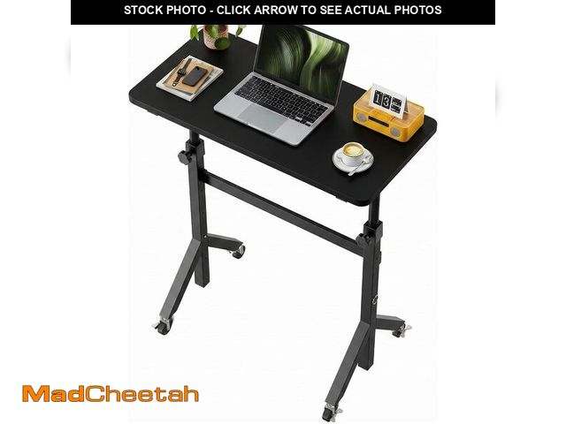 Lot 74-14581962 - Marsail Mobile Stand Up Desk with Wheels, Adjustable Height Desk from 28.3ÃÂ¢Ã¢âÂ¬ÃÂ³ to 46.5ÃÂ...