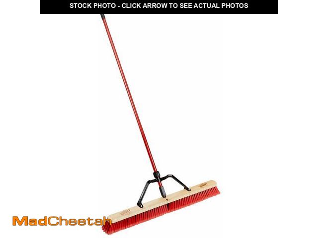 Lot 74-12694904 - Libman Multi-Surface Heavy-Duty Push Broom Ã¢â¬â 3-Pack Case, 36in. Wide with 1in. x 60in. Handle...