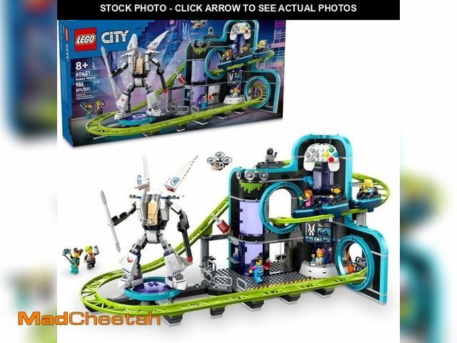 Lot 74-14588562 - LEGO City Robot World Roller Coaster Building Set - Kids Engineering Toy with Posable Mech Suit for ...