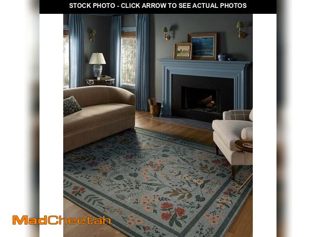 Lot 74-12695731 - Loloi Rifle Paper Co. Wildwood Collection WWLD-01 Sage 2'-0" x 5'-0" Accent Rug - UNUSED