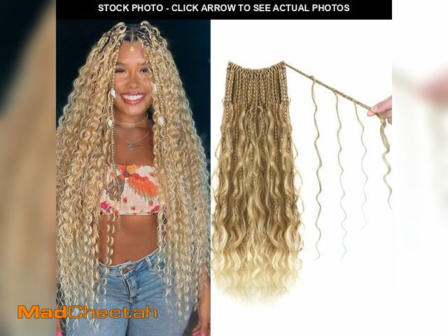 Lot 74-14331959 - Boho Crochet Braids Pure Protein Fiber Close to Human Hair 20 Inch 10 Packs Goddess Box Braids with ...