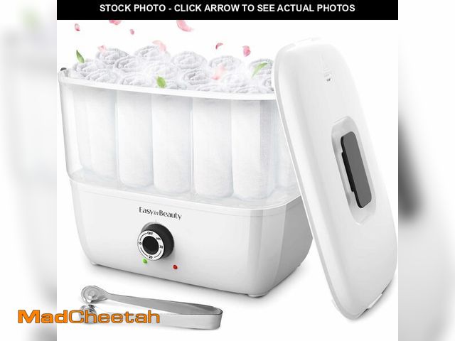 Lot 74-14047185 - EASYINBEAUTY Hot Towel Warmers for Spa, Holds 16 Small Towels, 5L Portable Towel Steamer with Quickl...