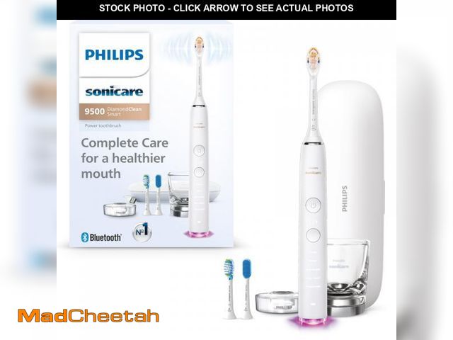 Lot 74-12440916 - Philips Sonicare DiamondClean Smart 9500 Electric Toothbrush, Sonic Toothbrush with App, Pressure Se...