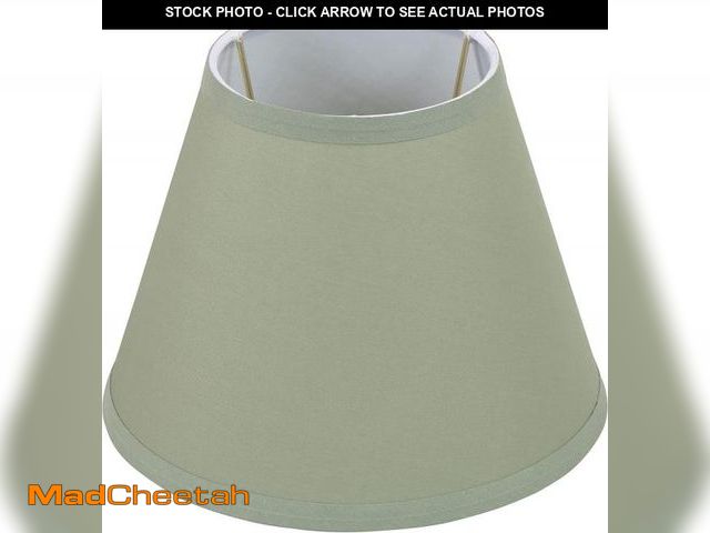 Lot 74-12137459 - Aspen Creative 56003 Transitional Hardback Empire Shape UNO Construction Lamp Shade in Celadon, 9" W...