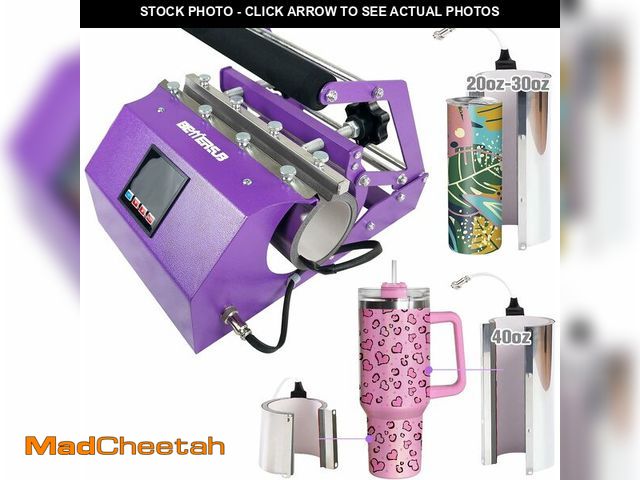Lot 74-13582174 - BetterSub 3in1 40 OZ Tumbler Mug Heat Press Machine 30 OZ 20 OZ 16 OZ Sublimation Straight Skinny Tu...