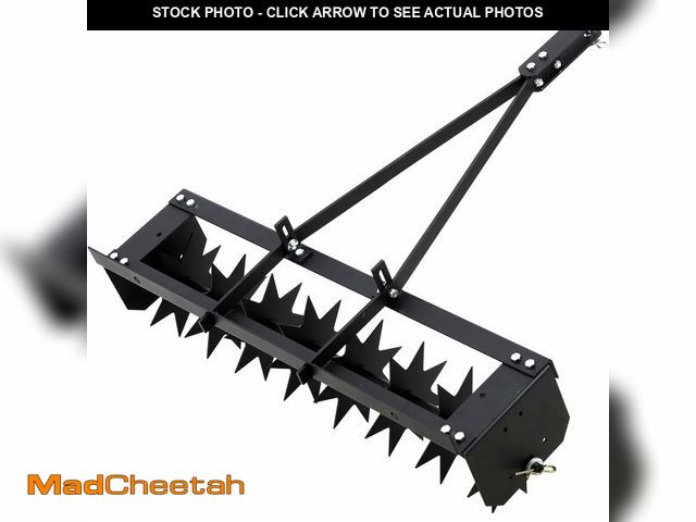 Lot 74-12695318 - 32" Tow Behind Spike Aerator, Heavy Duty Lawn Soil Aerator with Steel Spikes for Compacted Clay, Yar...