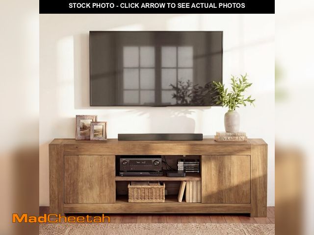 Lot 74-13933519 - VASAGLE TV Stand, Farmhouse Entertainment Center with Storage Cabinets, Media Console Table for Livi...