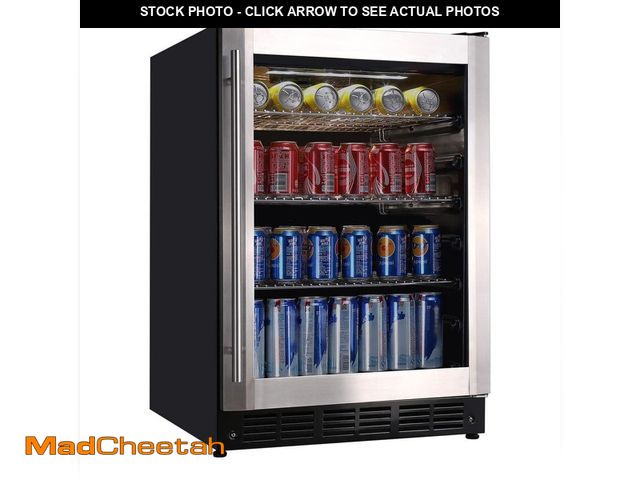 Lot 74-12649765 - Vissani 23.4 in. 50 Bottle, 154 Can, Wine and Beverage Cooler with Stainless Steel Door - UNUSED