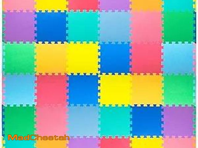Lot 74-12399268 - ProSource Foam Puzzle Floor Play Mat for Kids and Babies with Solid Colors, 36 or 16 Interlocking Ti...