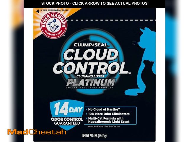 Lot 74-14581617 - ARM &amp; Hammer Cloud Control Platinum Cat Litter, 27.5 lbs - UNUSED