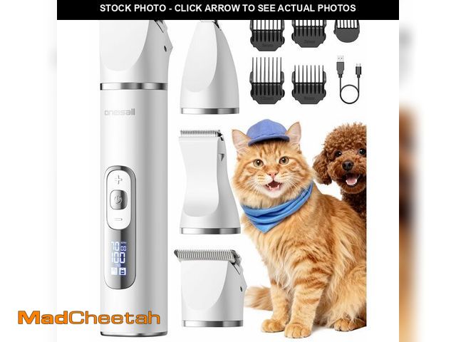 Lot 74-13994475 - oneisall Quiet Cat Clippers for Matted Hair, 3 in 1 Cat Grooming Kit with LCD Display, Cat Hair Trim...