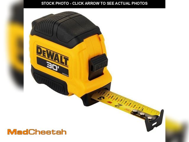 Lot 74-12778483 - DEWALT 30 ft. x 1-1/8 in. Tape Measure with Finger Brake - UNUSED