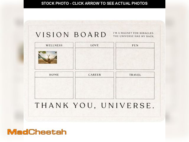 Lot 74-12588735 - Vision Board Bulletin Board for Wall - 17x23 Minimalist Velvety Felt Goal Pinboard - Dream &amp; Man...