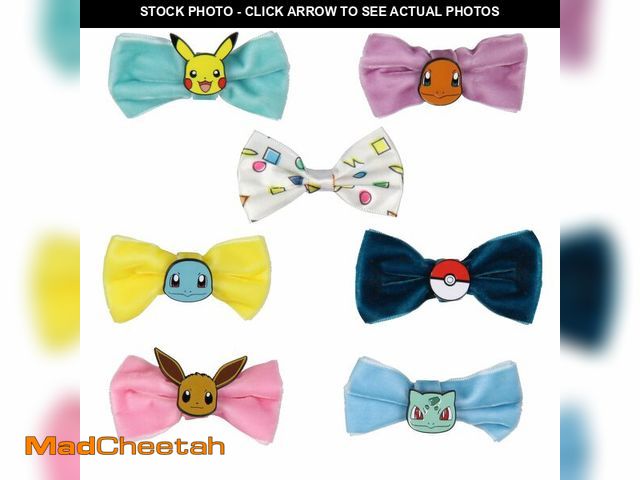 Lot 74-14212516 - Pokemon Velvet Character Hair Accessories Bows Alligator Hair Clips For Women or Girls 7 Pcs - UNUSE...