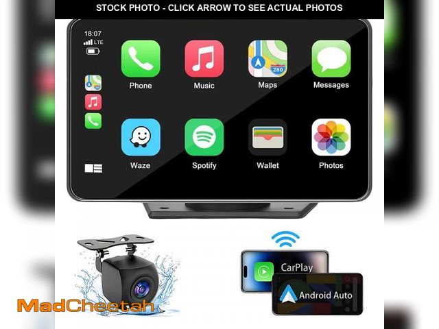 Lot 74-11547823 - Capapro 7" HD Portable Carplay Wireless Touch Screen Double Din Car Stereo Compatible Apple Carplay ...