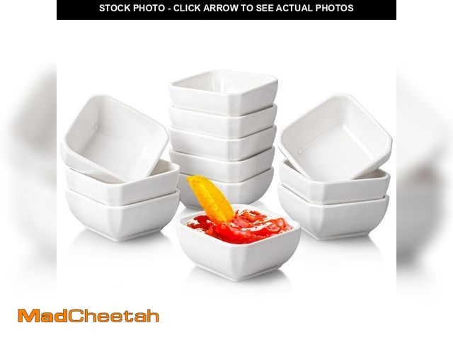 Lot 74-14385661 - Taeochiy 12 Pack Ceramic Dipping Bowls, 3 Oz Soy Sauce Dish, Small Dip Bowls Set for Sauce, Side Dis...