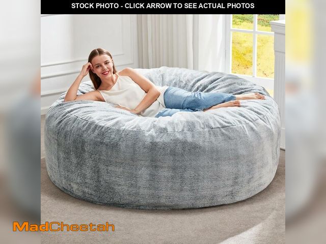 Lot 74-14078351 - Hobestluk Bean Bag Chairs Giant Beanbag Chair with Filler, Memory Foam Bean Bags with Fluffy &amp; M...