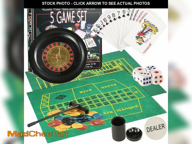 Lot 74-12699492 - CODOHI Roulette Wheel Set - 10-inch Gambling Wheel, Includes 100 Chips, 3 Different Game Table Mats,...
