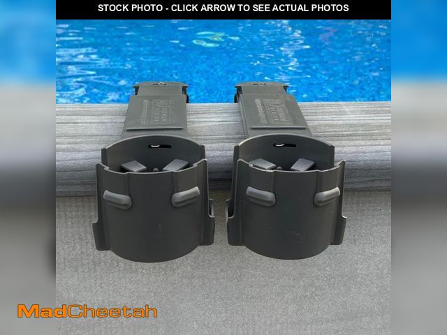 Lot 74-12212258 - 2-Pack Cup Holders for Above Ground Pool | Drink Holder for Square Top Pools | Dark Grey | Must-Have...