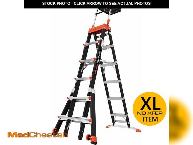 Lot 74-13696874 - Little Giant Ladders, Select Step, 6 to 10 ft, Adjustable Step Ladder, Fiberglass, Type IAA, 375 lbs...